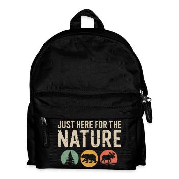 Juste ici pour la nature : silhouettes de la faune - Sac à dos Enfant - noir - Devant