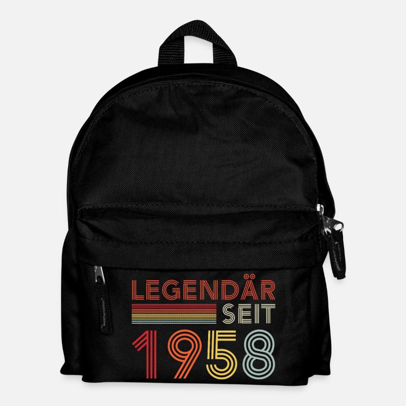 Legendary Since 1958 Man Birthday - Kids' Backpack - black