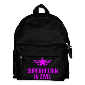 Superheroine In Civilian Superhero Superhero Costume - Kids' Backpack - black - Front