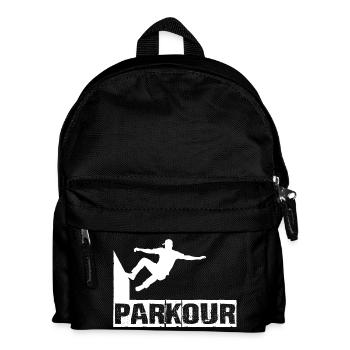 Parkour - Kinder Rucksack - Schwarz - Vorne