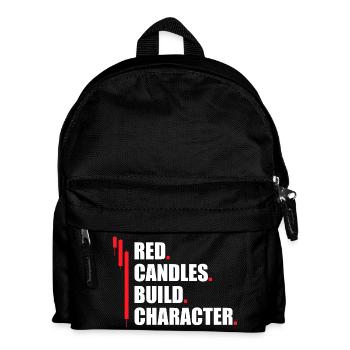 Red candles build character Aktienmarkt Trader - Kinder Rucksack - Schwarz - Vorne