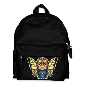 Steampunk Aviator Butterfly Blue Armor - Kids' Backpack - black - Front