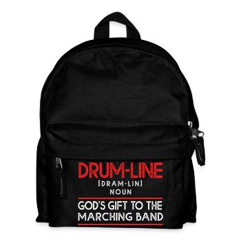 Drumsticks Schlagzeug Schlagzeuger - Kinder Rucksack - Schwarz - Vorne