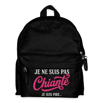 Humour Femme Chiante Râleuse Drôle - Sac à dos Enfant - noir - Devant