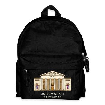 Baltimore Museum, hand-drawn illustration - Kids' Backpack - black - Front