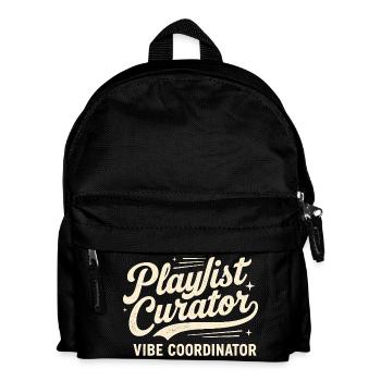 Playlist Curator | Road trip music vibe - Kids' Backpack - black - Front