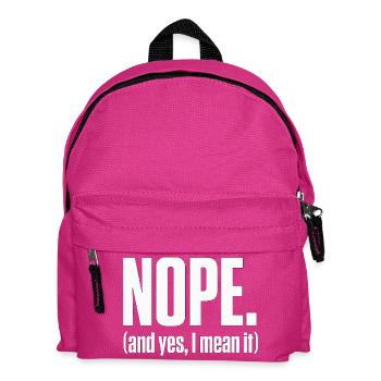 Nope I Mean It PDA Neurodivergent Pride - Kids' Backpack - fuchsia - Front