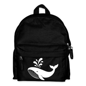 whale - Kids' Backpack - black - Front