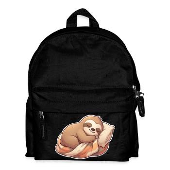 Faultier Schlafen - Kinder Rucksack - Schwarz - Vorne