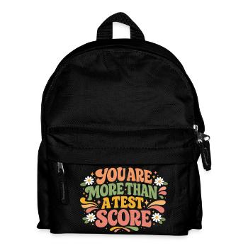 Du bist mehr als eine Notiz | Retro-Schulmotivation - Kinder Rucksack - Schwarz - Vorne