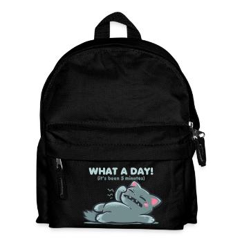 Was für ein Tag - Kinder Rucksack - Schwarz - Vorne