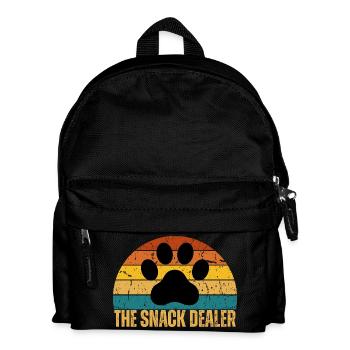 Snackhändler Retro Paw - Kinder Rucksack - Schwarz - Vorne