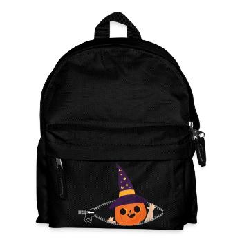 Pumpkin Witch Starry Night - Kids' Backpack - black - Front