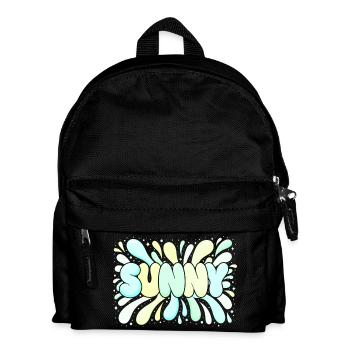 Helle Pastellsonne - Kinder Rucksack - Schwarz - Vorne