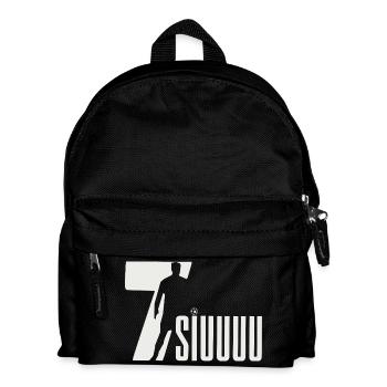 Silhouette du football, Siuuuuu - Sac à dos Enfant - noir - Devant