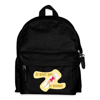 Je peux pas je bronze - Sac à dos Enfant - noir - Devant