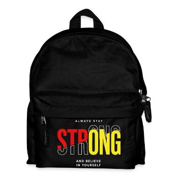 Always Strong: Leuchtend rot Gelb Tippfehler - Kinder Rucksack - Schwarz - Vorne