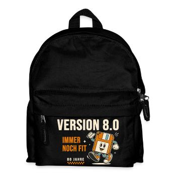 80. Geburtstag Informatiker Version 8.0 - Kinder Rucksack - Schwarz - Vorne