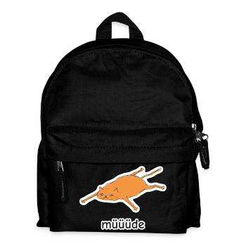 müüüde – platte Katze Meme - Kinder Rucksack - Schwarz - Vorne