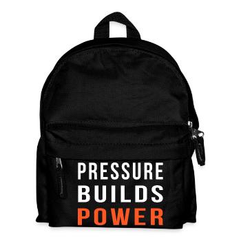 Druck baut Power Gym Motivation auf - Kinder Rucksack - Schwarz - Vorne