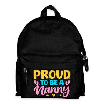 Tagesmutter Proud To Be A Nanny - Kinder Rucksack - Schwarz - Vorne