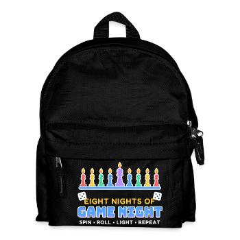 Acht Nächte Spielabend Hanukkah Brettspiel - Kinder Rucksack - Schwarz - Vorne