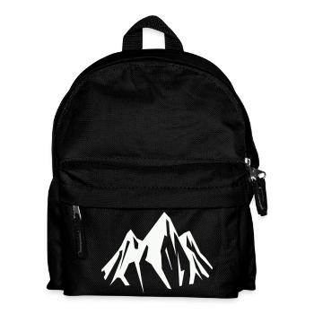 Spitzengipfel Silhouette - Kinder Rucksack - Schwarz - Vorne