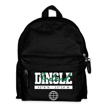 Dingle Irland Koordinaten Reise Souvenir - Kinder Rucksack - Schwarz - Vorne