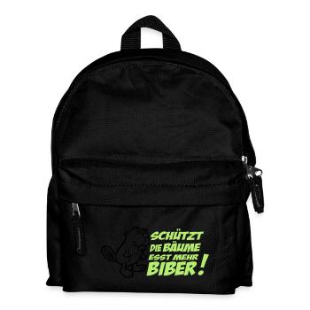 Protects the trees - eat more beavers! - Kids' Backpack - black - Front