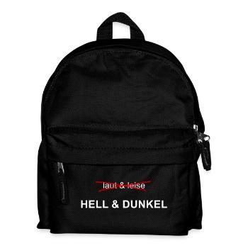 laut&leise - HELL&DUNKEL - Kinder Rucksack - Schwarz - Vorne