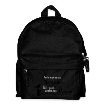 Therapie am Meer - Kinder Rucksack - Schwarz - Vorne
