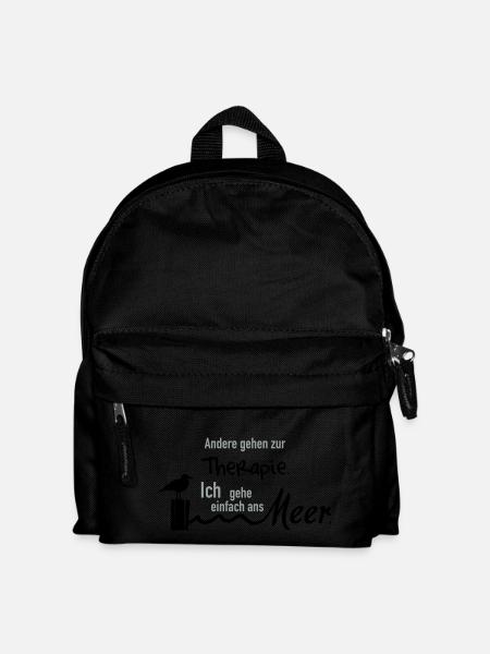 Therapie am Meer - Kinder Rucksack - Schwarz