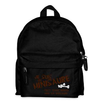 Je suis un minisaure - Kids' Backpack - black - Front