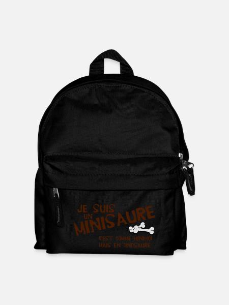Je suis un minisaure - Kinder Rucksack - Schwarz