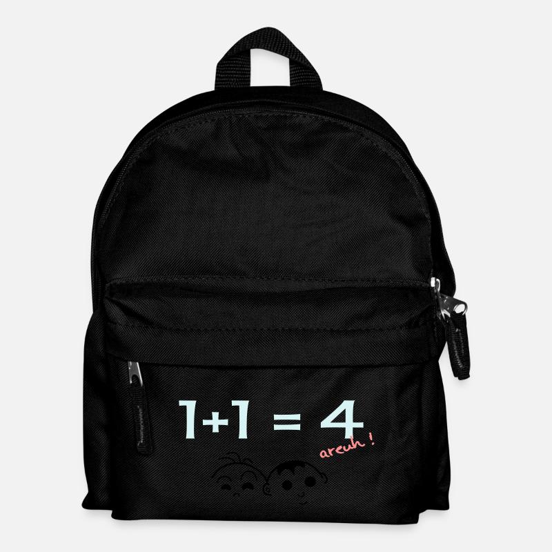 1 + 1 = 4 - Kinder Rucksack - Schwarz