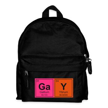 Geeky Gay Periodic Elements - Kids' Backpack - black - Front