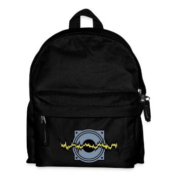 woofer basse techno rythme sonore de boîte à - Sac à dos Enfant - noir - Devant