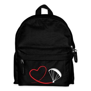 herz gleitschirmflieger Geschenk - Kinder Rucksack - Schwarz - Vorne