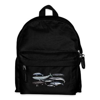 Baleines - Baleines - Baleines - mysticètes - Sac à dos Enfant - noir - Devant