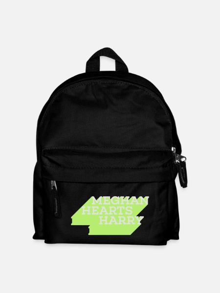 HT Royal Wedding Meghan Hearts Harry - Kinder Rucksack - Schwarz