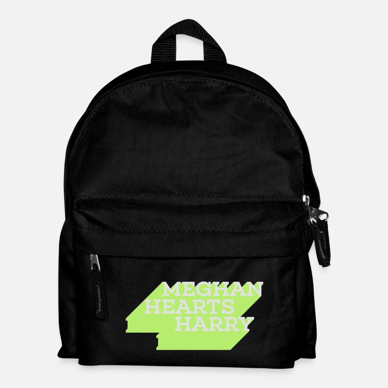 HT Royal Wedding Meghan Hearts Harry - Kinder Rucksack - Schwarz