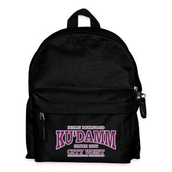 Berlin Ku'damm violett - Kinder Rucksack - Schwarz - Vorne