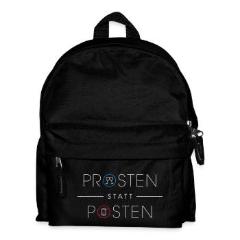 prosten statt posten - Kinder Rucksack - Schwarz - Vorne