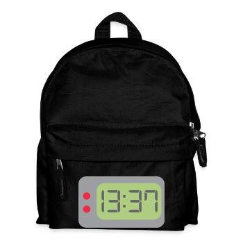Uhr 1337 - Kinder Rucksack - Schwarz - Vorne