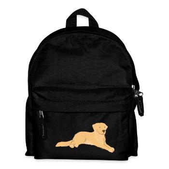 Golden Retriever - Kinder Rucksack - Schwarz - Vorne
