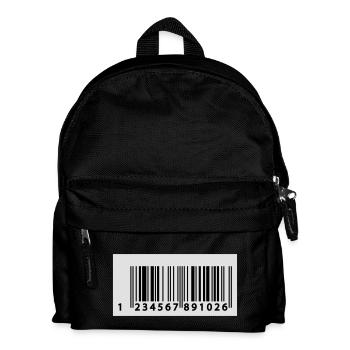 123456789106 EAN Code - Kinder Rucksack - Schwarz - Vorne