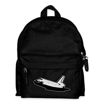Space Shuttle (keine Embleme) - Kinder Rucksack - Schwarz - Vorne