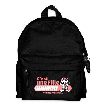 annonce grossesse - c'est une fille - Sac à dos Enfant - noir - Devant