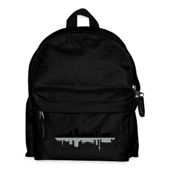 Skyline Dortmund Schatten - Kinder Rucksack - Schwarz - Vorne