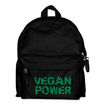 Logo alimentation végétalienne - Sac à dos Enfant - noir - Devant